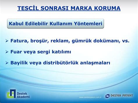 Tescil Sonrası Marka Koruma